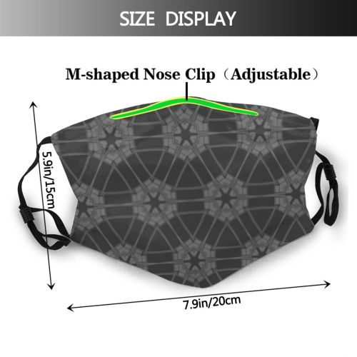yanfind Abstract Geometrical Decor Polka Cute Swatch Seamless Classic Simple Endless Tiling Ornament Dust Washable Reusable Filter and Reusable Mouth Warm Windproof Cotton Face