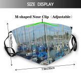 yanfind Harbor Vehicle Sailer Port Sea Boat Harbour Ship Dock Marina Watercraft Mast Dust Washable Reusable Filter and Reusable Mouth Warm Windproof Cotton Face