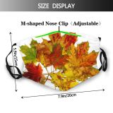 yanfind Maple Autumn Woody Leaves Maple Plant Fall Decoration Flowering Leaf Leaf Tree Dust Washable Reusable Filter and Reusable Mouth Warm Windproof Cotton Face