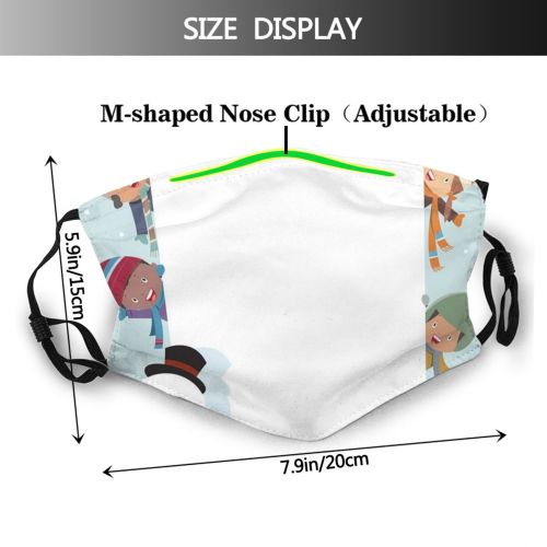 yanfind Enjoyment Playing Social Smiling Adolescence Boys Frozen Girls Community Togetherness Polar Warm Dust Washable Reusable Filter and Reusable Mouth Warm Windproof Cotton Face