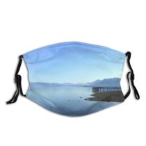 yanfind Lake Pier Mountains Range Mountain Dust Washable Reusable Filter and Reusable Mouth Warm Windproof Cotton Face
