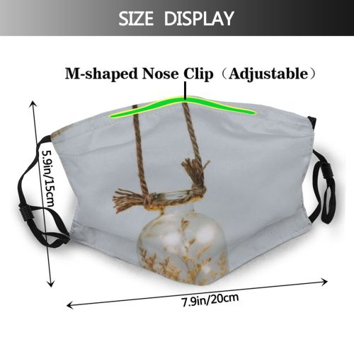 yanfind Item Depth Focus Hanging Field Handmade Glass Traditional Jar Interior Christmas Blur Dust Washable Reusable Filter and Reusable Mouth Warm Windproof Cotton Face
