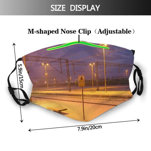 yanfind Winter Train Street Lighting Night Sky Station Fixture Night Light Transport Light Dust Washable Reusable Filter and Reusable Mouth Warm Windproof Cotton Face
