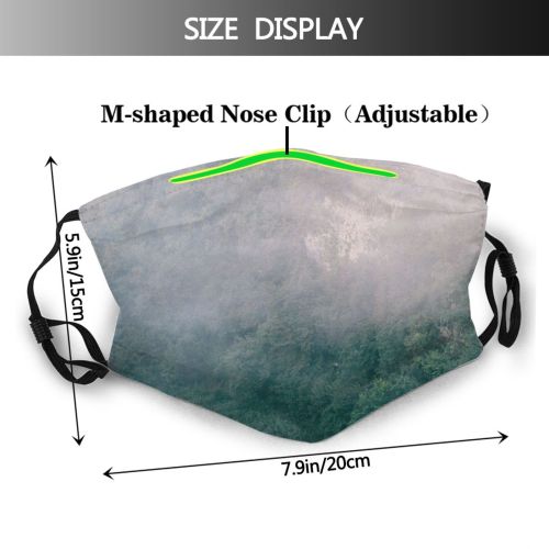 yanfind Idyllic Shore Foliage Amazing Daylight Calm Park Flora Peace Greenery Highland Tranquil Dust Washable Reusable Filter and Reusable Mouth Warm Windproof Cotton Face