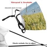 yanfind Cereal Wheat Buckwheat Season Field Spring Sky Stem Grow Spike Farming Farm Dust Washable Reusable Filter and Reusable Mouth Warm Windproof Cotton Face