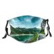yanfind Idyllic Lane Calm Pine Road Way Forest Clouds Plants Tranquil Guard Roadway Dust Washable Reusable Filter and Reusable Mouth Warm Windproof Cotton Face