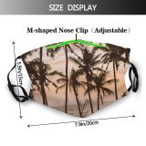 yanfind Idyllic Endless Tropical Freedom Calm Sunset Evening Faceless Exotic Seaside Unrecognizable Beauty Dust Washable Reusable Filter and Reusable Mouth Warm Windproof Cotton Face