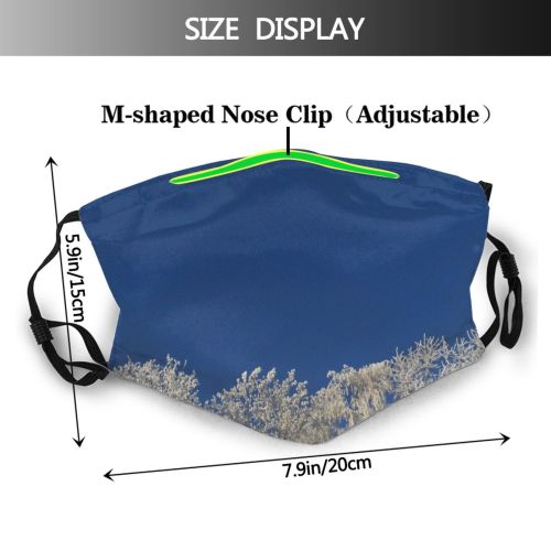 yanfind Lucht Winter Frozen Frost Clear Freeze Scenery Sky December Winter Vorst Cloud Dust Washable Reusable Filter and Reusable Mouth Warm Windproof Cotton Face
