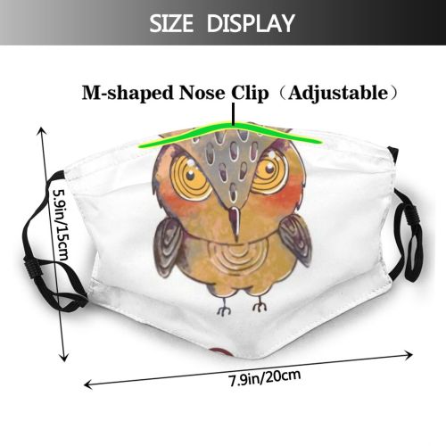 yanfind Isolated Bird Little Cute Mascot Colorful Kid Child Baby Design Owlet Eagle Dust Washable Reusable Filter and Reusable Mouth Warm Windproof Cotton Face