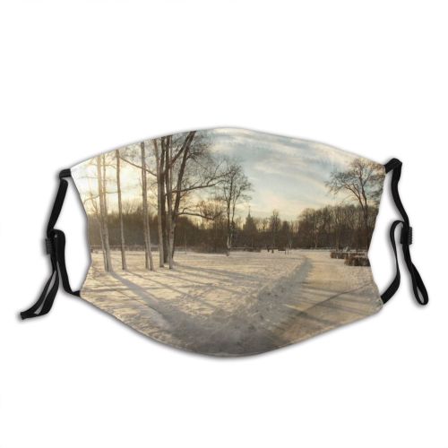 yanfind Winter Sky Christmas December Morning Winter Natural Sun Cloud Landscape Sky Branch Dust Washable Reusable Filter and Reusable Mouth Warm Windproof Cotton Face