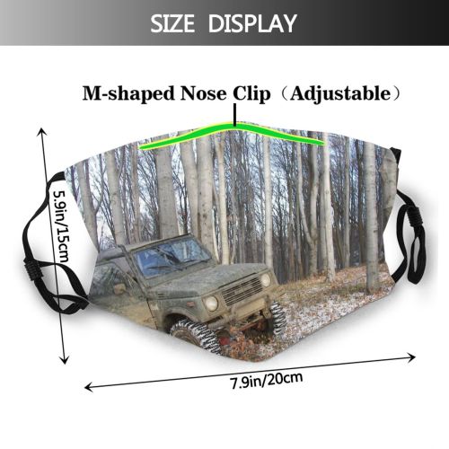 yanfind Winter Vehicle Car Roading Rally Tire Landscape Regularity Road Forest Sport Utility Dust Washable Reusable Filter and Reusable Mouth Warm Windproof Cotton Face