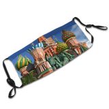 yanfind Kremlin Shot Daylight Exterior Moscow Landmark Saint Orthodox Statue Historic Cathedral Tourism Dust Washable Reusable Filter and Reusable Mouth Warm Windproof Cotton Face