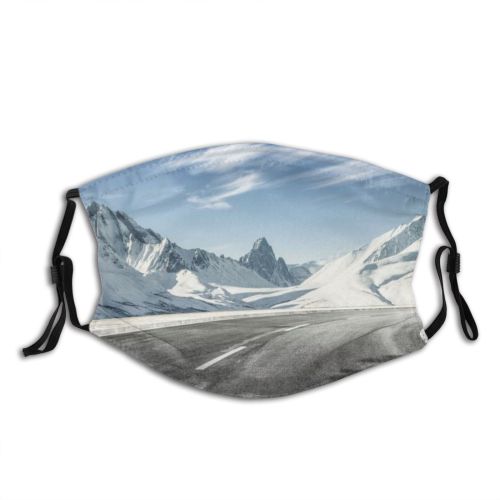 yanfind Range Hill Landscape Trip Frozen Tranquility Scene Snow Place Snowcapped Way Dividing Dust Washable Reusable Filter and Reusable Mouth Warm Windproof Cotton Face