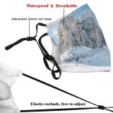 yanfind Ice Glacier Dolomites Frost Frosty Mountain Snowy Pale Climb Frozen Overburden Altitude Dust Washable Reusable Filter and Reusable Mouth Warm Windproof Cotton Face