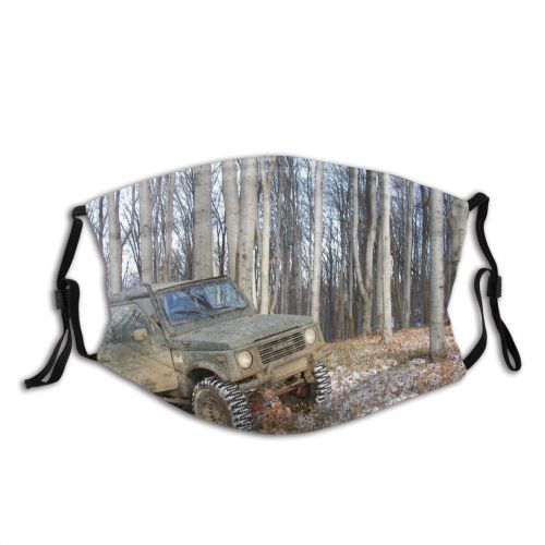yanfind Winter Vehicle Car Roading Rally Tire Landscape Regularity Road Forest Sport Utility Dust Washable Reusable Filter and Reusable Mouth Warm Windproof Cotton Face