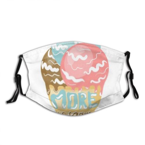 yanfind Cute Menu Dessert Summer Frozen Vintage Design Sweet Quote Phrase Cream Art Dust Washable Reusable Filter and Reusable Mouth Warm Windproof Cotton Face