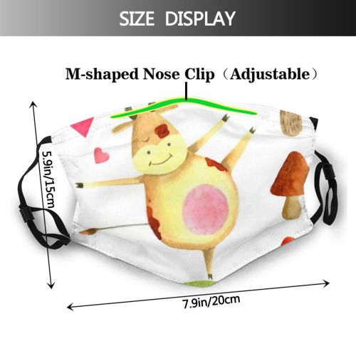 yanfind Isolated Farm Garden Countryside Harvest Little Cute Farmer Colorful Fence Natural Cow Dust Washable Reusable Filter and Reusable Mouth Warm Windproof Cotton Face