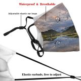 yanfind Idyllic Lake Daylight Sunset Dawn Gloomy Clouds Daytime Tranquil Mountains Cropland Skyscape Dust Washable Reusable Filter and Reusable Mouth Warm Windproof Cotton Face