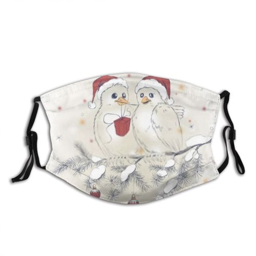 yanfind Bird Snow Christmas Cute Box Winter Present Snowflake Ball Ornament Tree Branch Dust Washable Reusable Filter and Reusable Mouth Warm Windproof Cotton Face