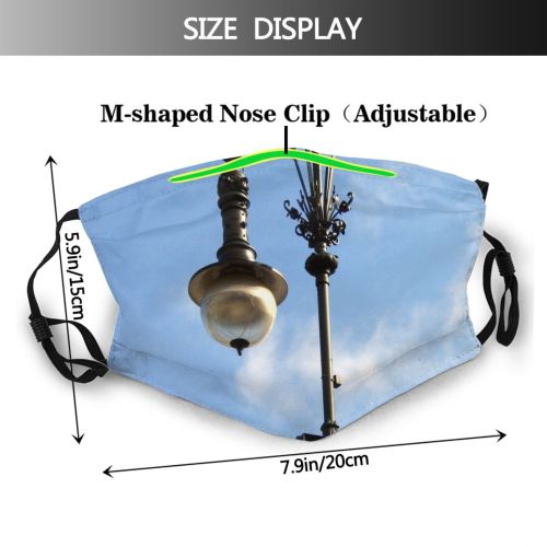 yanfind Street Lamp Sky Fixture Historic Lantern Pole Lamppost Security Sky Handicraft Light Dust Washable Reusable Filter and Reusable Mouth Warm Windproof Cotton Face