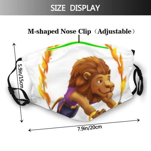 yanfind Isolated Ring Performer Little Sport Actor Cute Fire Jump Flame Acrobat Risk Dust Washable Reusable Filter and Reusable Mouth Warm Windproof Cotton Face