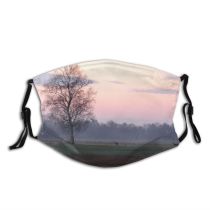 yanfind Mist Cloud Grassland Landscape Sky Tree Tree Atmosphere Sunrise Morning Natural Atmospheric Dust Washable Reusable Filter and Reusable Mouth Warm Windproof Cotton Face