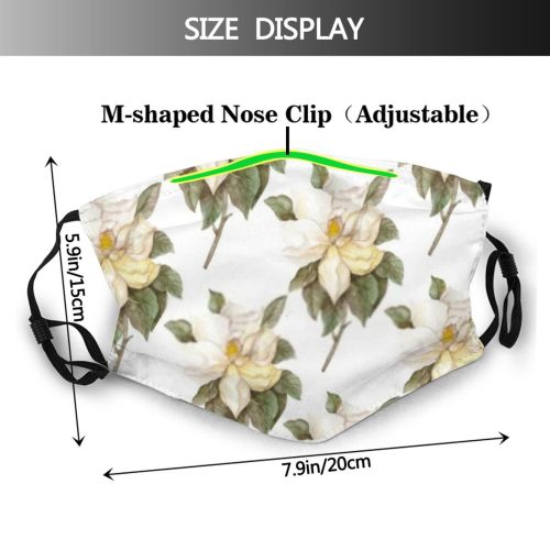 yanfind  Spring Flower Vintage Garden Flora Romantic Plant Retro Tropical Watercolor Sample Dust Washable Reusable Filter and Reusable Mouth Warm Windproof Cotton Face