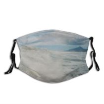yanfind Ice Lake Mm Sunset Storm Waves Sea Beach Surf Island Winter Snow Dust Washable Reusable Filter and Reusable Mouth Warm Windproof Cotton Face