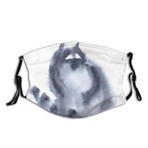 yanfind Attractive Isolated Artwork Cute Wildlife Fauna Raccoon Design Beautiful Pretty Art Watercolor Dust Washable Reusable Filter and Reusable Mouth Warm Windproof Cotton Face