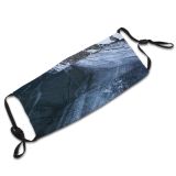 yanfind Ice Aerial Landscape Frozen Polar Lakeshore Travel Rock Lake Temperature Outdoors Scenery Dust Washable Reusable Filter and Reusable Mouth Warm Windproof Cotton Face