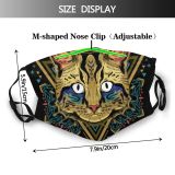 yanfind Isolated Tee Spiritual Fur Fashion Mandala Meditation Cat Kitty Cute Bengal Design Dust Washable Reusable Filter and Reusable Mouth Warm Windproof Cotton Face