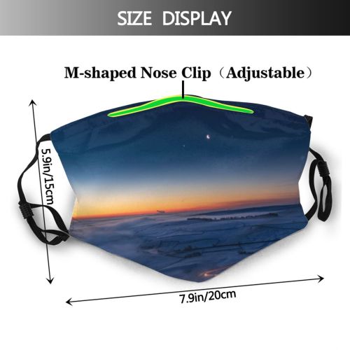 yanfind Dawn Castleton Atmospheric Ice Glowing Dramatic Jupiter Mood Hill Landscape Majestic Outer Dust Washable Reusable Filter and Reusable Mouth Warm Windproof Cotton Face