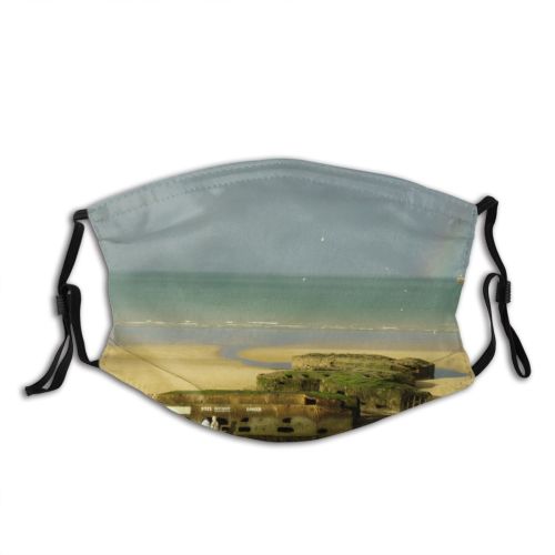 yanfind FALSE Sand Coast Cloud Shore Sky Harbour Ocean Calm Beach Allied Rainbow Dust Washable Reusable Filter and Reusable Mouth Warm Windproof Cotton Face