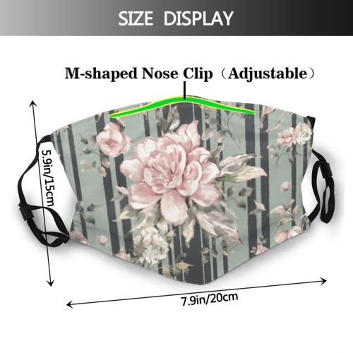 yanfind Abstract Brush Decor Fashion Artwork Stripe Cute Seamless Beauty Summer Vintage Blossom Dust Washable Reusable Filter and Reusable Mouth Warm Windproof Cotton Face