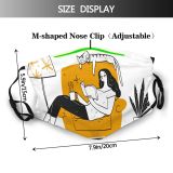 yanfind Isolated Stay Young Vacation Advice Cute Resting Covid Student Doodle Room Study Dust Washable Reusable Filter and Reusable Mouth Warm Windproof Cotton Face