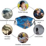 yanfind Ice Ski Europe Frost Aerial Alps Range Star Tourist Landscape Coniferous Im Dust Washable Reusable Filter and Reusable Mouth Warm Windproof Cotton Face