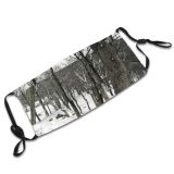 yanfind Europe Frost Alps Wood Landscape Autumn Asturias Tranquility Tree Snow Branch Forest Dust Washable Reusable Filter and Reusable Mouth Warm Windproof Cotton Face