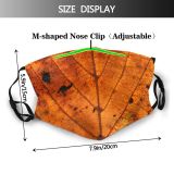 yanfind Dead Texture Maple Wood Golden Leaves Plant Grunge Leaf Decay Leaf Tree Dust Washable Reusable Filter and Reusable Mouth Warm Windproof Cotton Face