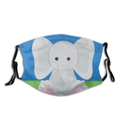 yanfind Isolated Elephant Tee Fashion Little Cute Kid Doodle Child Summer Vintage Baby Dust Washable Reusable Filter and Reusable Mouth Warm Windproof Cotton Face