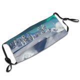 yanfind Ice Europe Frost Contemplation Snowdrift Star Arctic Landscape Frozen Finnish Powder Taiga Dust Washable Reusable Filter and Reusable Mouth Warm Windproof Cotton Face