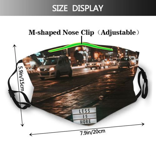 yanfind Lamps Transportation Pavement Downtown Evening Night Road Roadway Headlamps Highway System Automobiles Dust Washable Reusable Filter and Reusable Mouth Warm Windproof Cotton Face