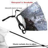 yanfind Winter Geological Landscape Sky Tree Ice Storm Blizzard Frost Winter Freezing Snow Dust Washable Reusable Filter and Reusable Mouth Warm Windproof Cotton Face