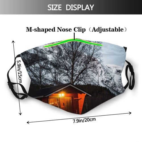 yanfind Ice Sunset Bungalow Iphone Dawn Cozy Dramatic Mountains Winter Dark Bare Trees Dust Washable Reusable Filter and Reusable Mouth Warm Windproof Cotton Face