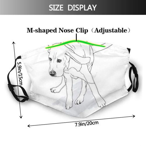 yanfind Cute Beagle Dog Puppy Relax Pet Joyful Happy Portrait Funny Running Tri Dust Washable Reusable Filter and Reusable Mouth Warm Windproof Cotton Face
