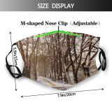 yanfind Winter Frozen Xmas Frost Hill Christmas December Winter Natural Woody Landscape Sky Dust Washable Reusable Filter and Reusable Mouth Warm Windproof Cotton Face