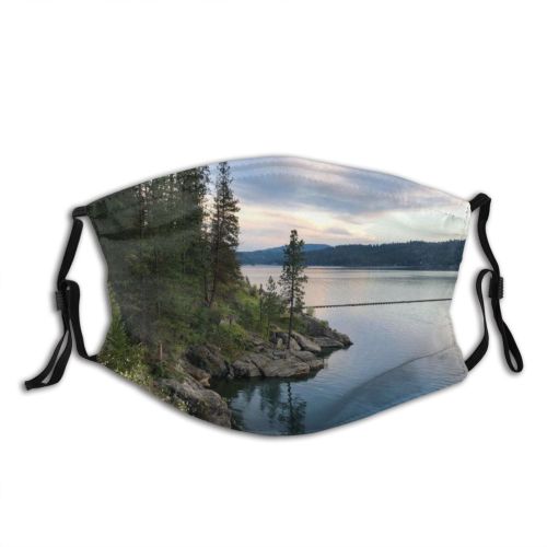 yanfind Lake Daylight Sunset Reflections Mountain Forest Clouds Scenery Mountains Grass Outdoors Trees Dust Washable Reusable Filter and Reusable Mouth Warm Windproof Cotton Face