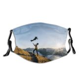 yanfind Freedom Lens Child Sunlight Innocence Lake Leisure  Connection Offspring Throwing Playing Dust Washable Reusable Filter and Reusable Mouth Warm Windproof Cotton Face