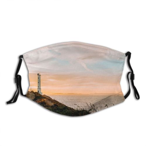 yanfind Idyllic Sunset Rough Evening Beacon Mountain Twilight Highland Sea Silent Route Direction Dust Washable Reusable Filter and Reusable Mouth Warm Windproof Cotton Face