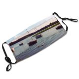 yanfind Wdzydzkie Lake Waterway Sky Vehicle Lake Poland Kaszuby Loch Boat Wdzydzie River Dust Washable Reusable Filter and Reusable Mouth Warm Windproof Cotton Face