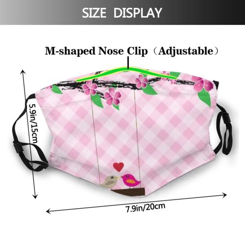 yanfind Abstract Isolated Elegant Swing Decor Cute Fantasy Stylish Summer Birds Baby Blossom Dust Washable Reusable Filter and Reusable Mouth Warm Windproof Cotton Face